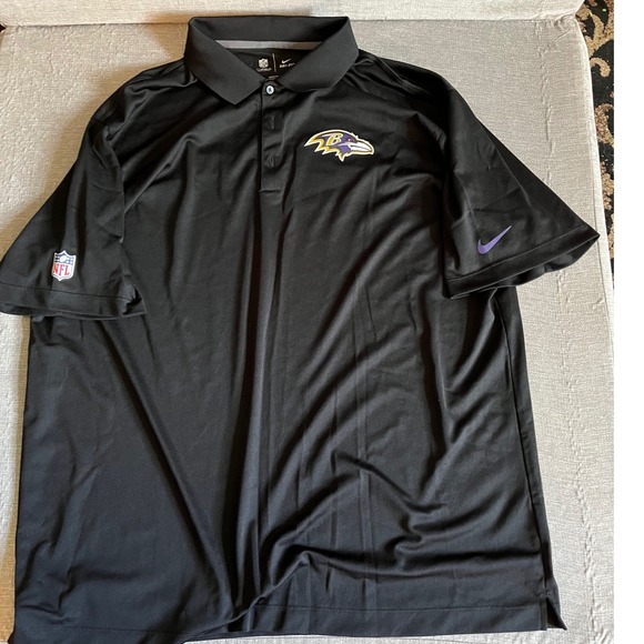 Nike NFL Baltimore Ravens Dri-FIT Onfield Apparel Polo Shirt XXL - Picture 1 of 4